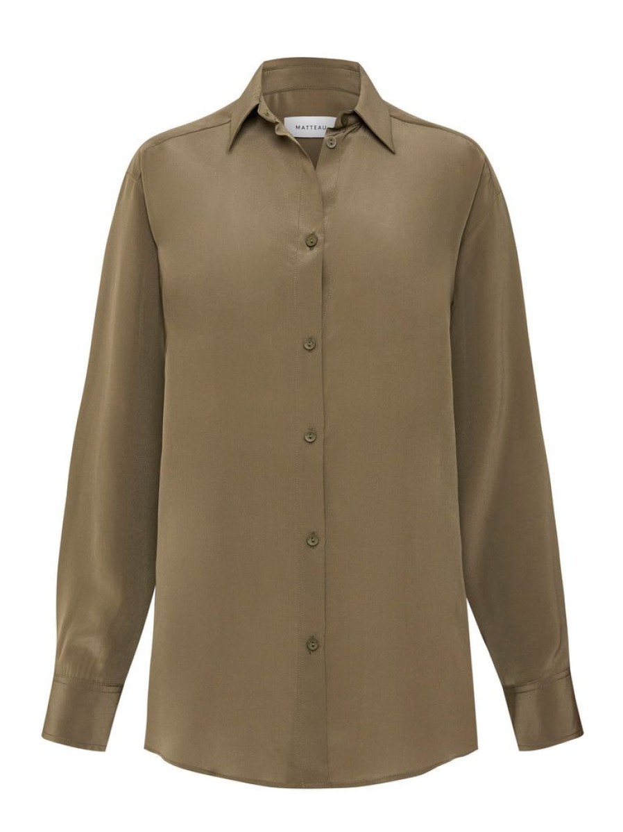 Clothing Matteau | Long Sleeve Silk Shirt By Matteau