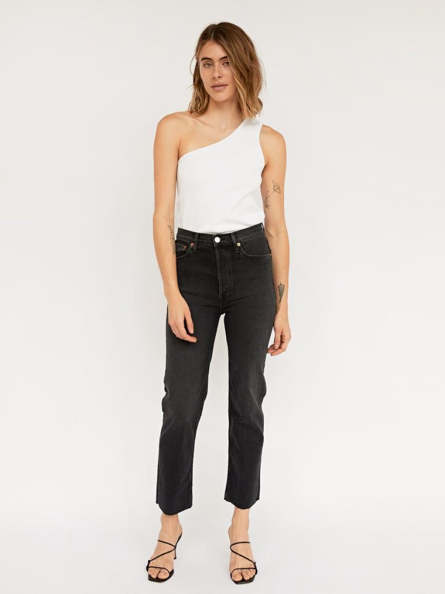 Wardrobe Essentials RE/DONE | High Rise Stove Pipe Straight Leg Jean By Re/Done