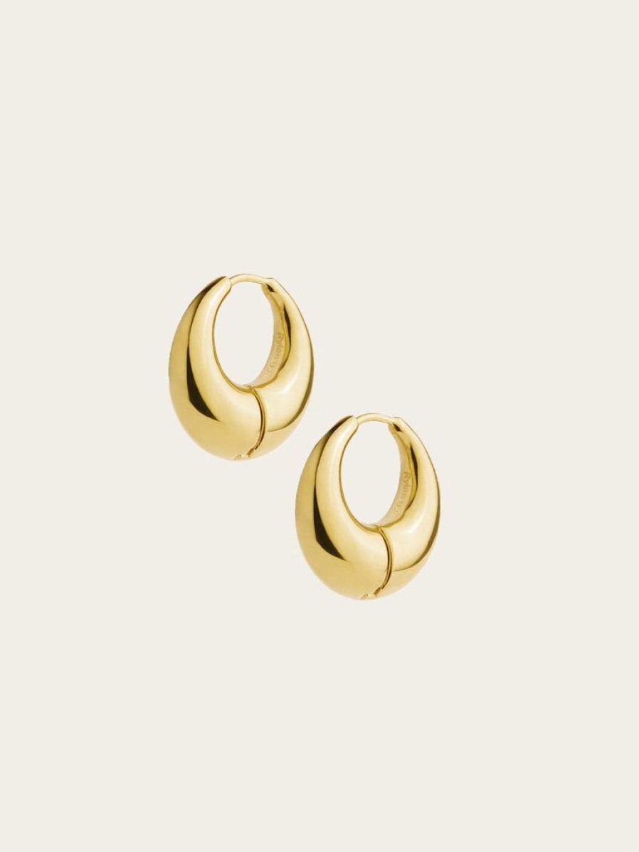 Wardrobe Essentials Rylan | Smooth Moon Hoop Earrings By Rylan