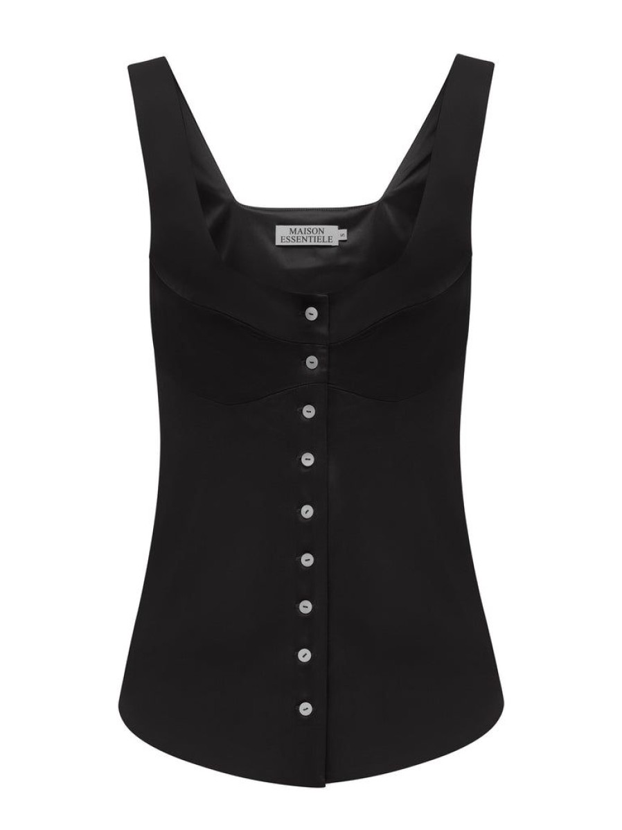 Clothing Maison Essentiele | Button Down Vest By Maison Essentiele