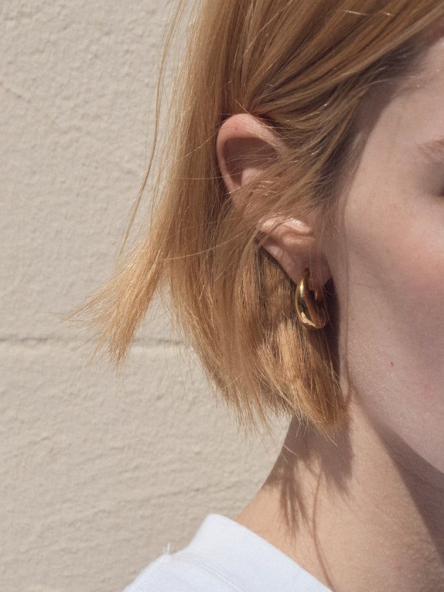 Wardrobe Essentials Rylan | Smooth Moon Hoop Earrings By Rylan