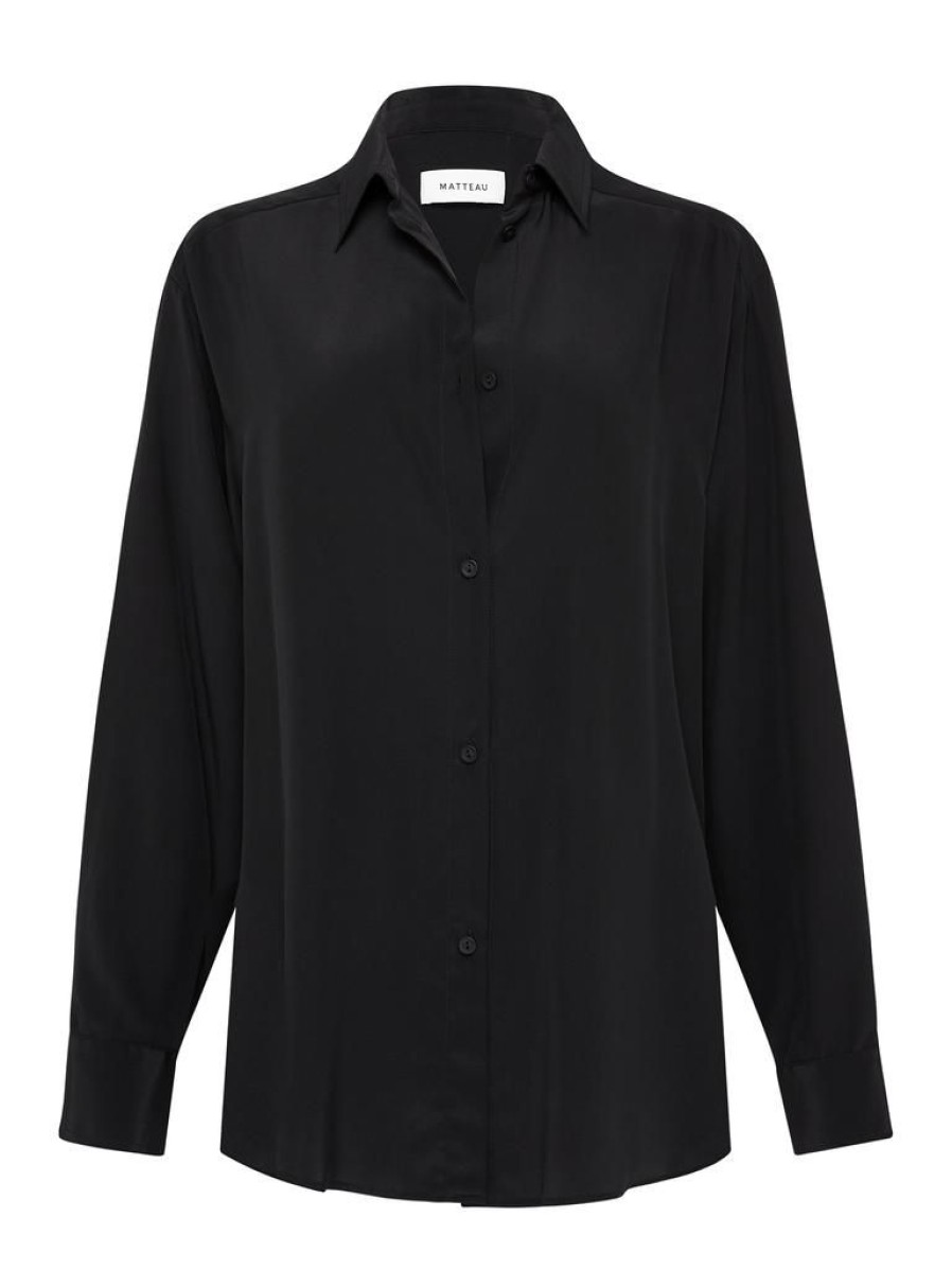 Wardrobe Essentials Matteau | Long Sleeve Silk Shirt By Matteau