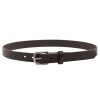 Wardrobe Essentials SAINT | Classic Leather Belt - Brown And Silver By Saint